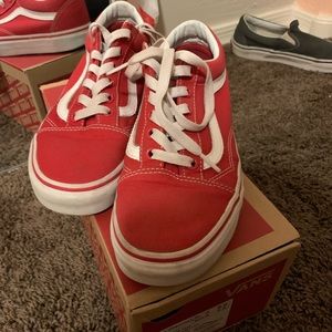 Red Old Skool Vans!